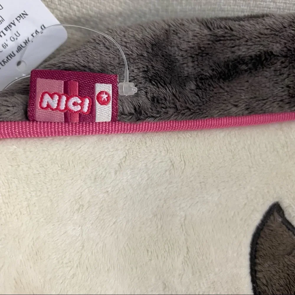 NEW NICI Jolly Luccy sheep print white pink faux velvet crossbody / shoulder bag